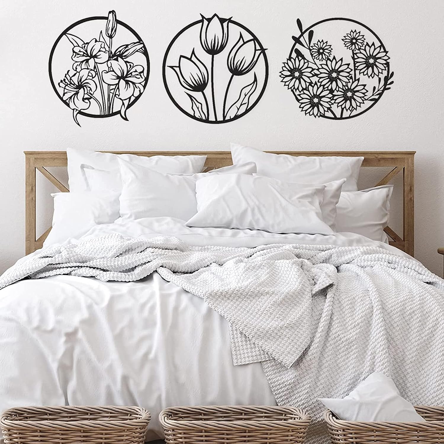 (3 pcs set )3D floral abstract Wooden Wall Art & Home Decoration / Item Home Décor Home Room & Wall Decor Wall Art - Image 4