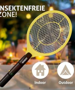 Electric Mosquito Killer Racket 2 In 1 LED Flash Light (Random Color)