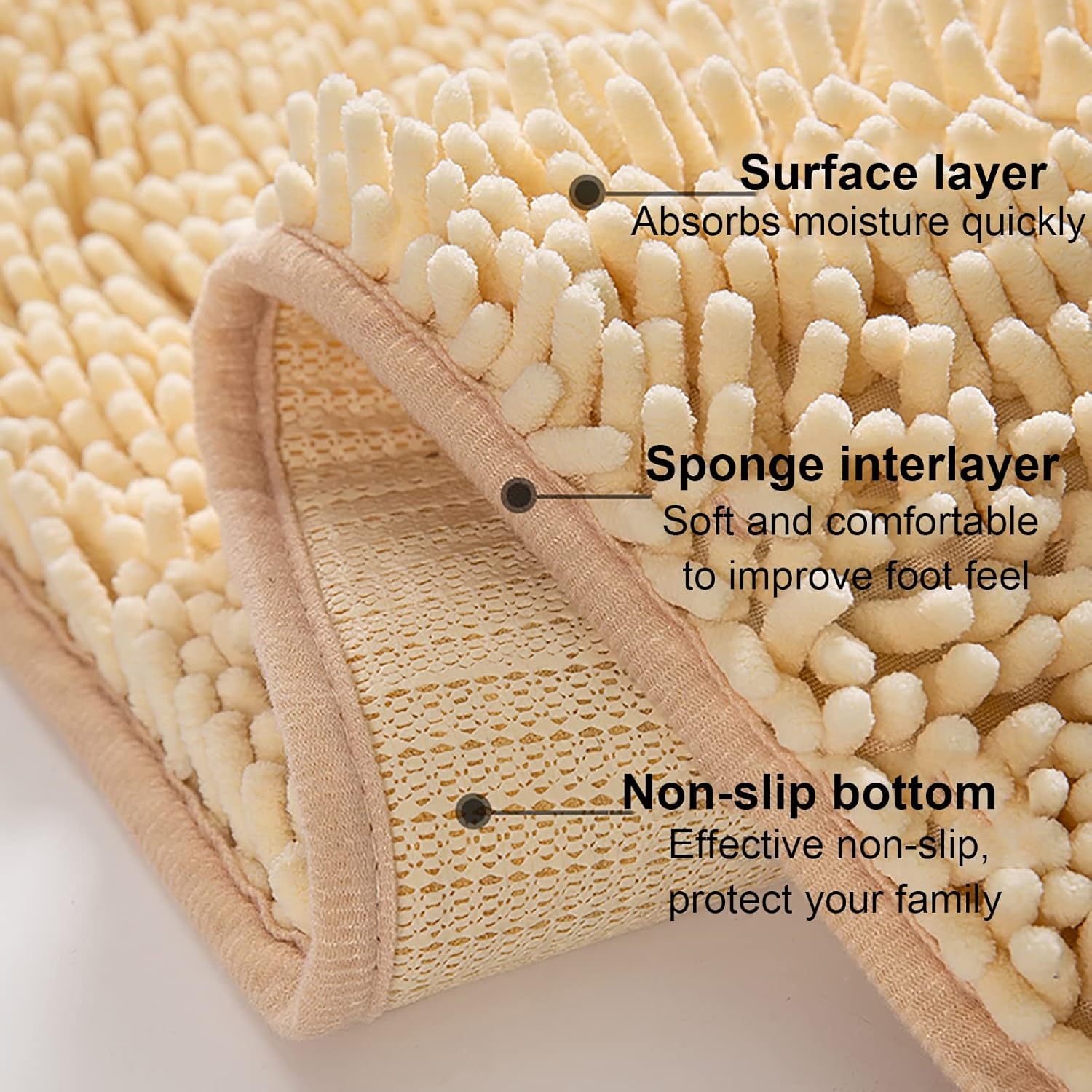 Nonslip water absorbent MicroFiber door away mats 40x60cm (random color) - Image 2