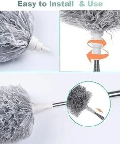 Microfiber Duster for Cleaning with Telescoping Extension Pole