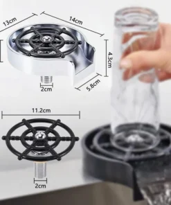 High Pressure Faucet Glass Rinser Automatic Cup Washer Bar Kitchen Beer KTV Milk Tea Cup Cleaner Tool Sink Accessories Gadgets