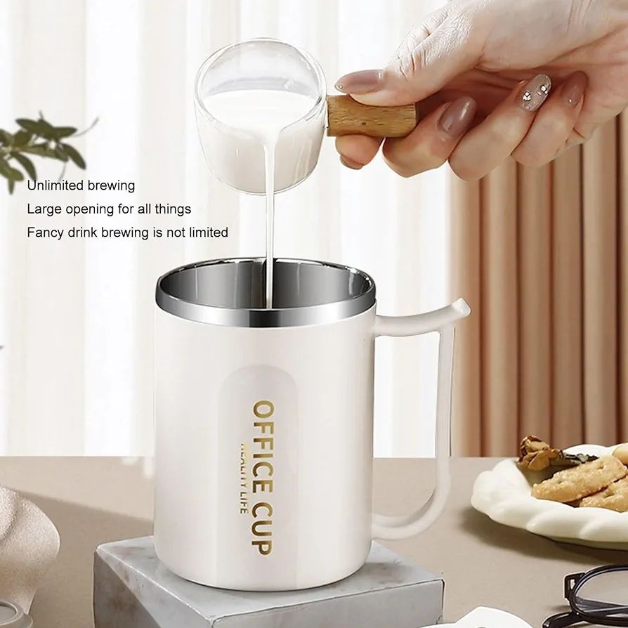 Stainless Steel Coffee Mug | Insulated | Anti?Slip Bottom | With Spoon | Office & Home Use - Image 3