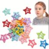 Pack Of 4 Star Shape Hair Clips For Girls – Cute And Colorful Hair Accessories For Kids Styling And Daily Wear (Multicolor) - Image 3