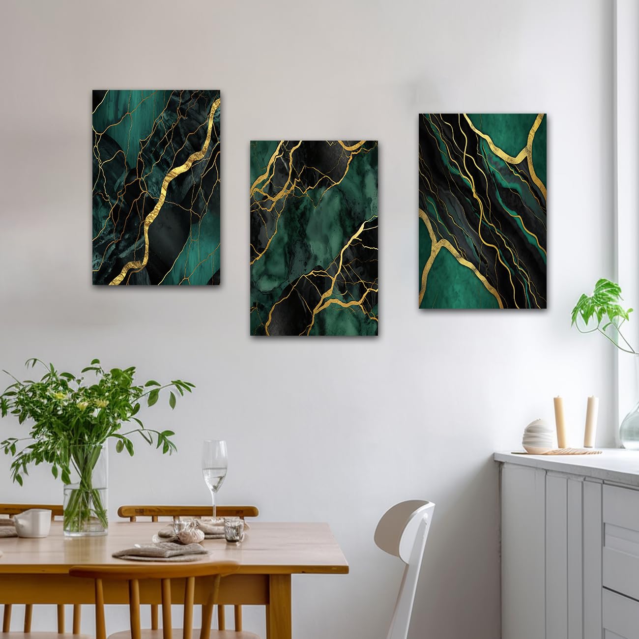 3 Pc Marble Design Phototiles Wall Art Set | Elegant Self?Adhesive | Premium Smooth Finish | Size 8x11 - Image 3