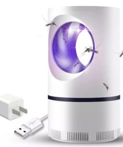 Mosquito Killer Lamp Electric Shocker Round with Charger – Powerful 360° UV Light Insect Trap for Home