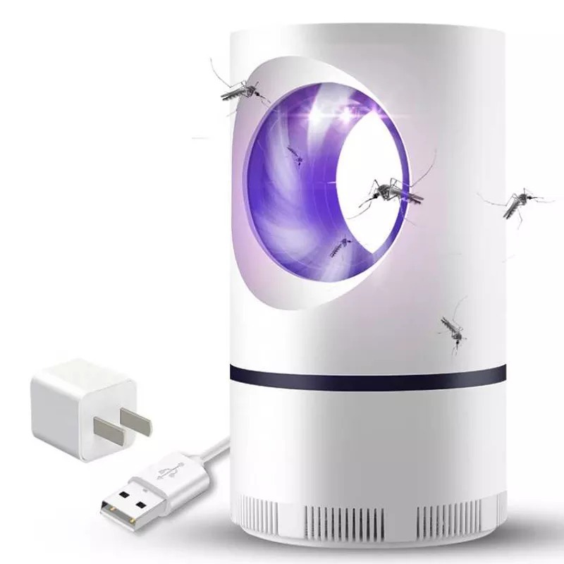 Mosquito Killer Lamp Electric Shocker Round with Charger – Powerful 360° UV Light Insect Trap for Home