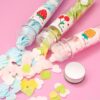 100 Pcs Disposable Flower Paper Soap With Portable Tube Multi Color Travel Sheets For Hand Washing And Outdoor Use Premium Quality (Random Color)