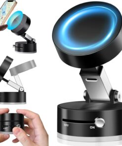 Vacuum Magnetic Suction Cup Folding Swivel Stand – Double-Sided Universal Mobile Phone Holder