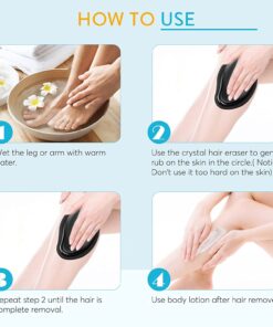 Magic Crystal Hair Remover Bleame Crystal Hair Eraser – Painless Exfoliation Hair Removal Tool For Arms Legs Back (random color)