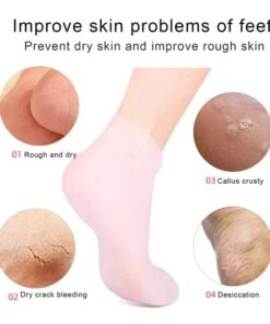 Combo Deal Silicon Gloves And Silicon Socks Durable Quality Comfortable Fit Soft Texture Perfect Choice For Skin Care Relaxation Travel And Household Need