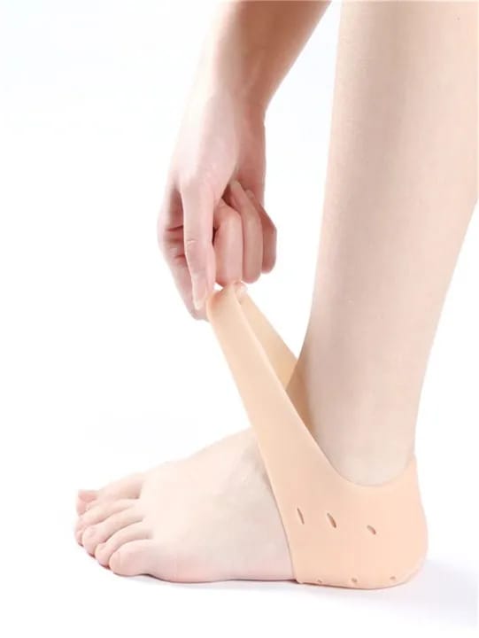 Silicone Gel Heel Pad Socks | Pain Relief & Anti?Crack | 1 Pair Heel Guards & Protectors for Men & Women - Image 3
