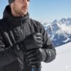 Men’s Genuine Sheep Leather Winter Gloves – Black Motorcycle Riding Gloves with Warm Lining - Image 4