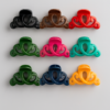 Large Plastic Hair Catchers – 6-Piece Set for Girls, Multiple Colors - Image 3