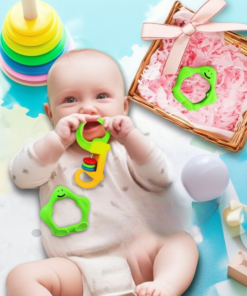 3 Pcs Baby Rattle Set – Non-Toxic Plastic Toys for Newborns