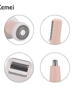 Kemei 4 in 1 Rechargeable Hair Remover Shaver Ladies epilator - KM-3024 (Random color)
