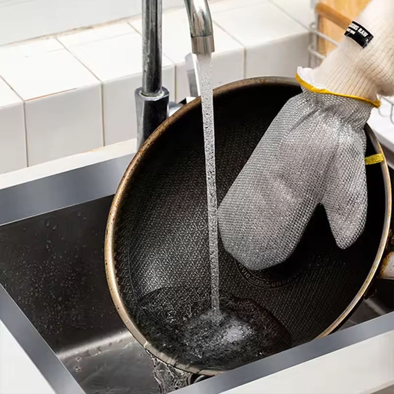 Multipurpose Wire Dishwashing Gloves | Dishwashing Rags for Wet and Dry