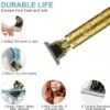 (plastic body) Vintage T9 Hair Trimmer Cordless Professional Hair Clippers Electric Trimmers For Men Metal head (random color) - Image 2