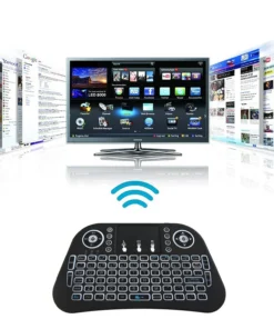 I10 Mini Wireless + Bluetooth 7 Color Backlit Light 2.4Ghz Air Mouse With Touchpad