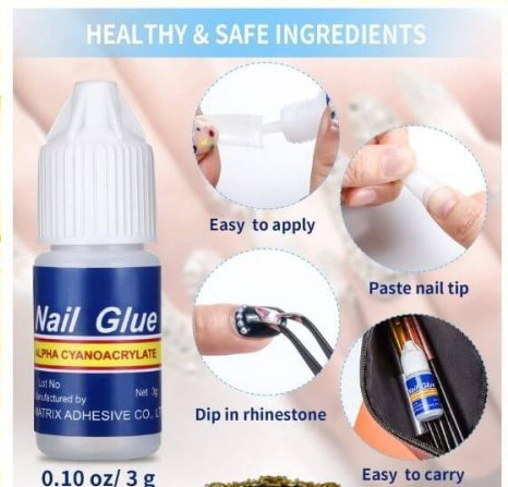 Decorations & Artificial Nails – Quick-Drying Adhesive for Press-Ons