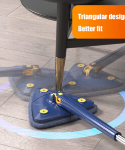 Alternative view of New Extended Triangle Mop 360 Twist Squeeze Wringing X-type Window Glass Toilet Bathrrom Floor Household Cleaning Ceiling Dusting – Each