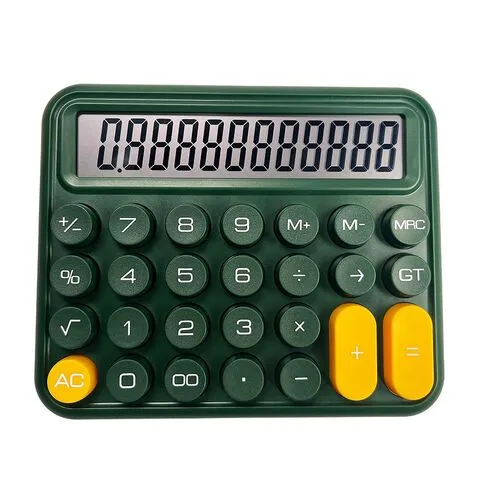 Calculator | Mechanical Buttons for Desktop financial accounting (random color)cell operated - Image 3