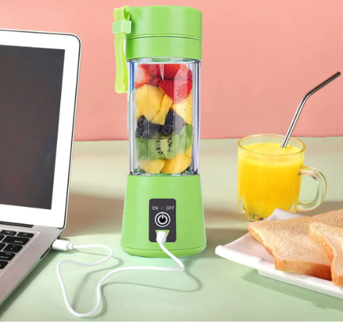 Portable Mini 6 blade Juicer blender | Outdoor Juicing Cup (380ml) - Rechargeable (random Color) - Image 2