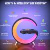 G11 G Shape Bluetooth Speaker Multifunctional Lamp Digital Alarm Wirless Charging Memory Card Supported - Image 2