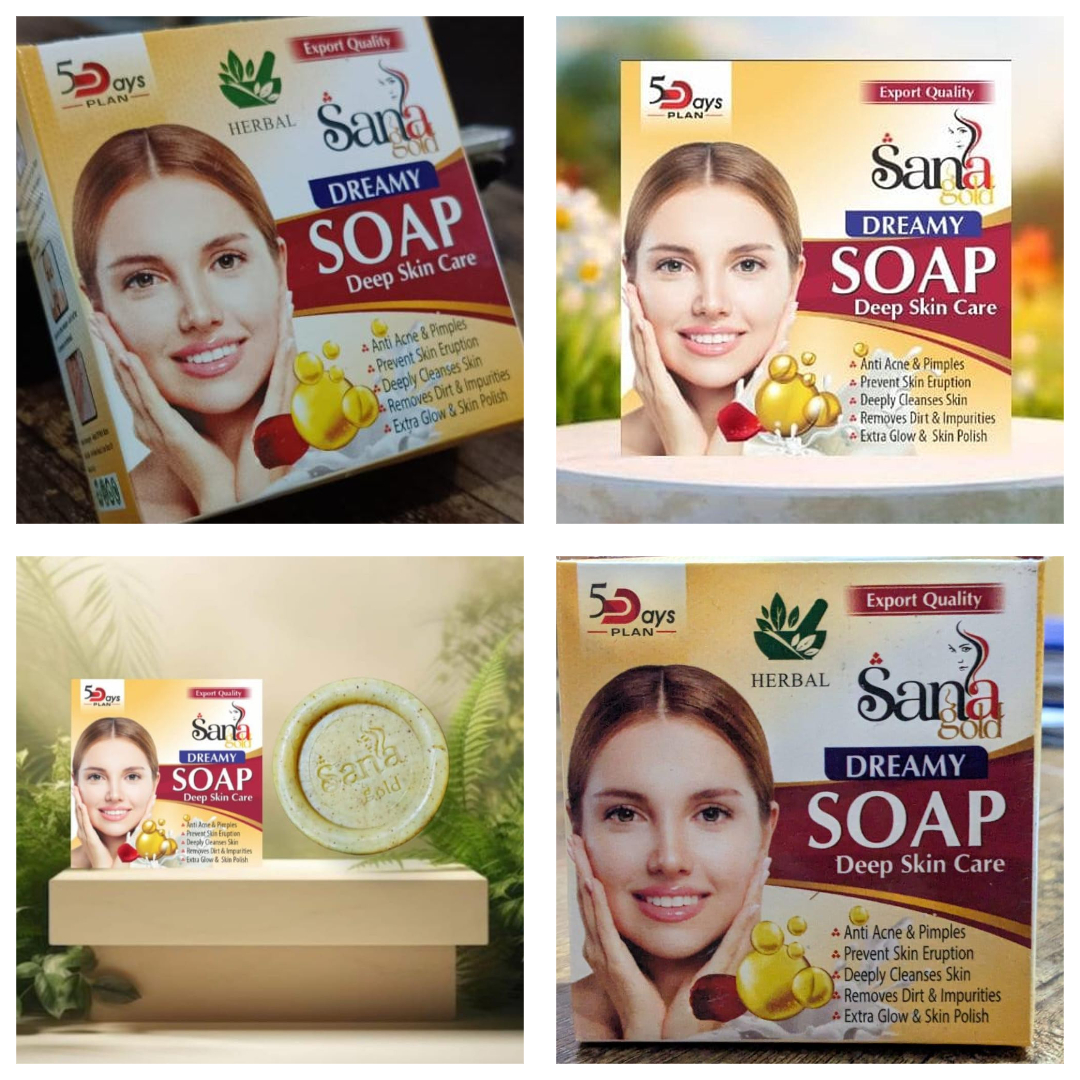 Pack of 07 - Sana Gold Magic Soap | Powerful Herbal Formula | Guaranteed Results | Best Quality Soap For Skin Care - Image 5