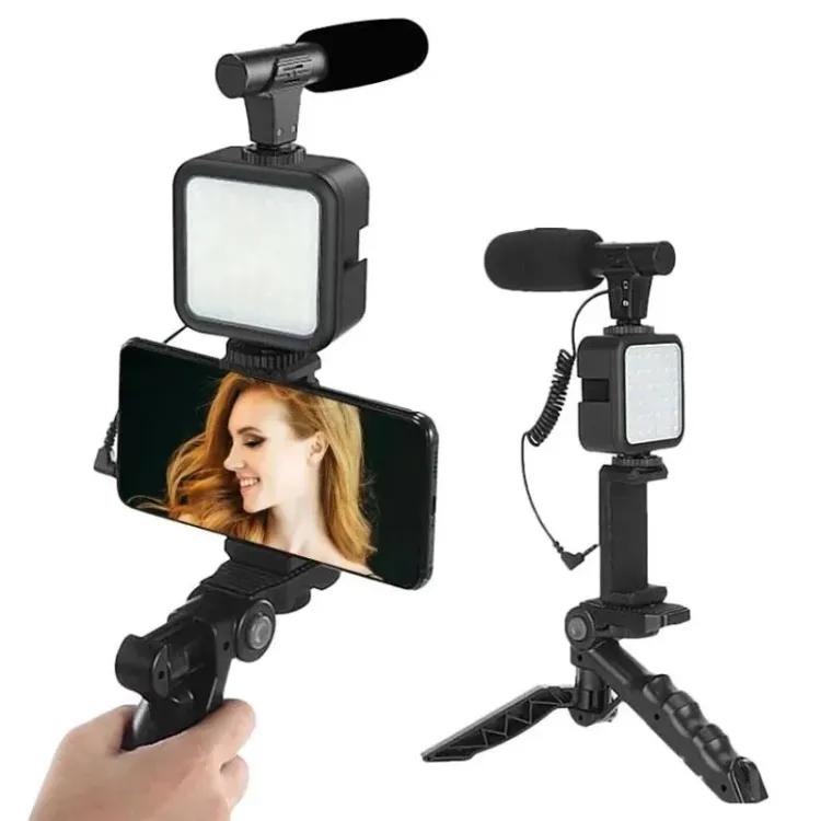 Ay-49 Video Making Kit Vlogging Tripod Triple Band Light With Bluetooth Remote - Image 2