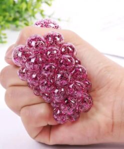 Alternative view of Fidget Squeeze Anti Stress Mesh Squishy Ball Squeeze Grape Ball (pack of 3)(random color)