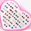 36 Pairs Of Random Beautiful Ear studs Silicon Back With Back Stopper - Image 4
