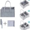 Foldable Baby Diaper Caddy Organizer - Portable Storage Basket - Essential Bag for Nursery
