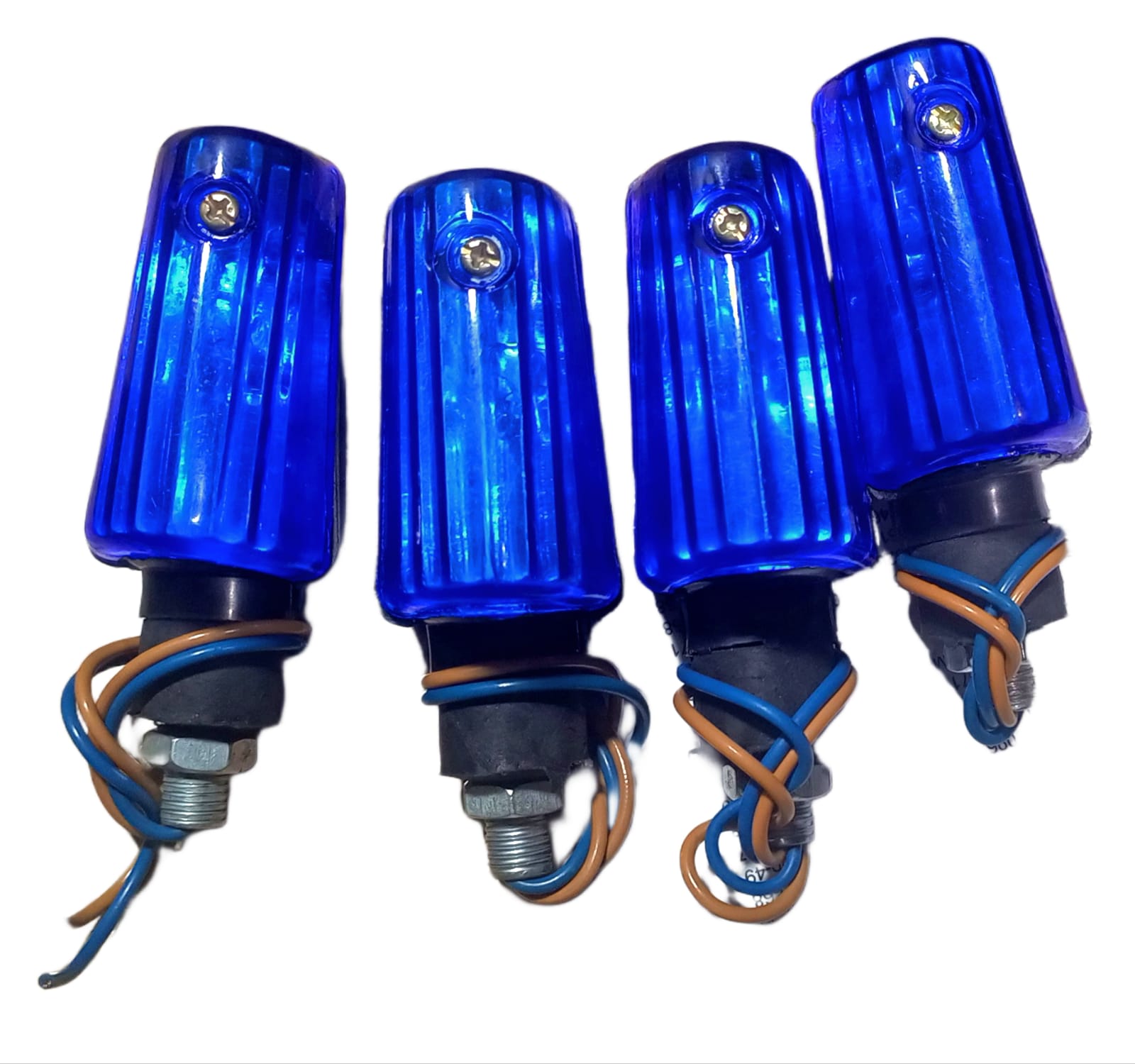 Fancy indicator for Bike Mini size flexible unbreakable blue color 4 pcs - Image 3