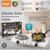 Premium Brand RAF New Arrival countertop Coil Hotplate Stove Cooktop Double Flat Burners Electric Hot Plate Double Electric Stove - Image 3