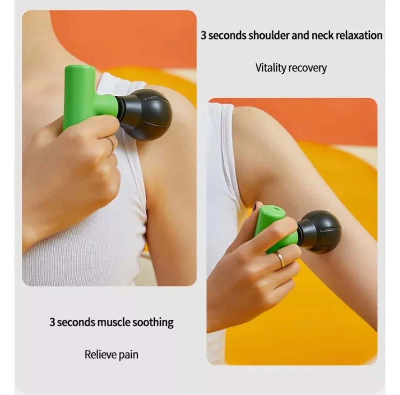 Blueide Mini rechargeable Fascial Gun Deep Muscle Massager (Random color) - Image 2