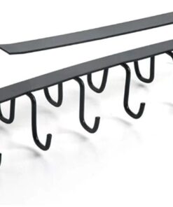 10 hooks Mug Cups Wine Glasses Storage Hooks Kitchen Utensil Ties Belt and Scarf Organizer Hanging Hook Rack Holder Under Cabinet Closet (random color )