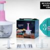 Multifunctional Manual Pushing Chopper with Beater & (Grater , Shredder, Slicer Plate) High Quality(random color ) - Image 4