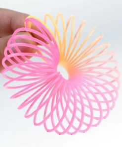 12Pcs Rainbow Smile Magic Springs Circle Toys for Children Birthday Party Favors Giveaway Gifts