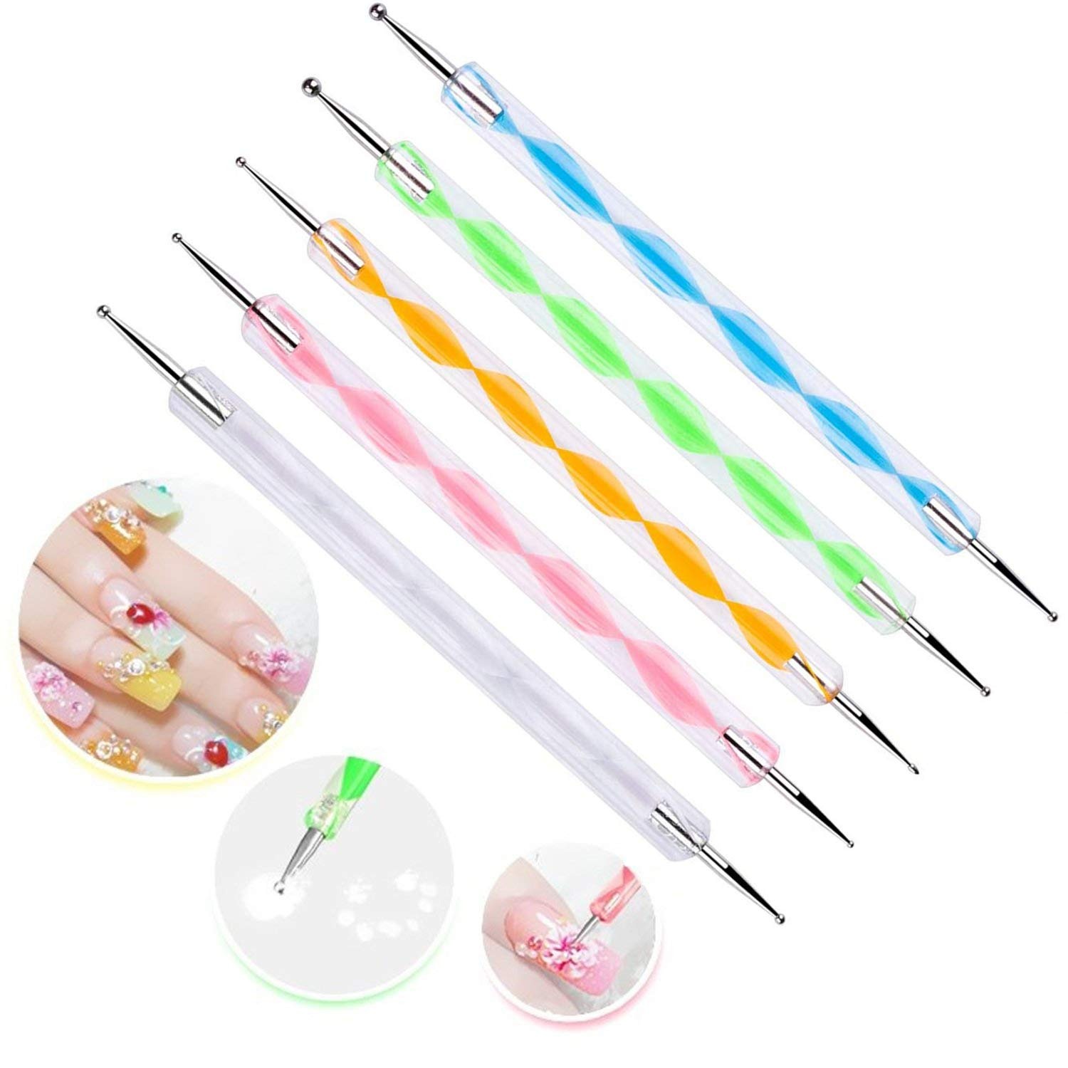 5pcs Dotting Pen Tool Nail Art Dot Doting Tool Set Manicure Painting Kit Design - Image 3