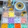 Wax Set With 3 Different Brass Stamps With Holder - Spoon - Candle - Heating Stand (10 colors wax About 520 beans) - Image 4