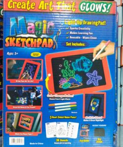Magic Pad Light Up Glow Drawing Board LED Draw Sketch Tablet for Art 8 light effect