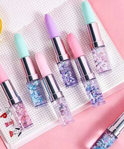 Lipstick Gel Pen Colorful Cute Black Ink Pen - 1 pc (random colors)