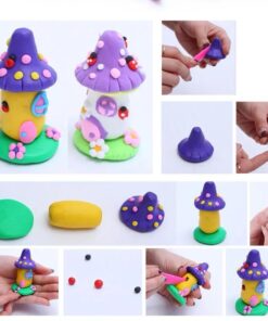 5D New 12 Colors Dough Playdough Polymer Clay DIY Toy Super Light Clay