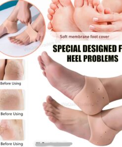 Pair of half Heel Pain Anti Crack Silicone Set - Anti Crack For Pain Relief Unisex With Box