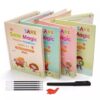 Sank Magic book Practice | Tracing Handwriting First Pre-school Baby Learning Books for Kids (4 Books + Magic Pen with 5 Ink Refills)