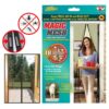 Magic Mesh Deluxe- Hands Free Magnetic Screen Door, Mesh Curtain Keeps Bugs Out - With 6Pcs Double Tape & 6Pcs Hook - Image 4
