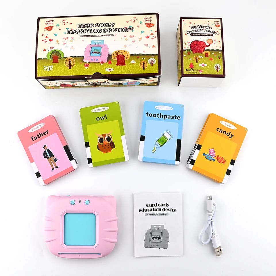 Audible Flash cards Baby Reading Machine for kids early learning English | Montessori Toddlers Gifts(random color ) - Image 3