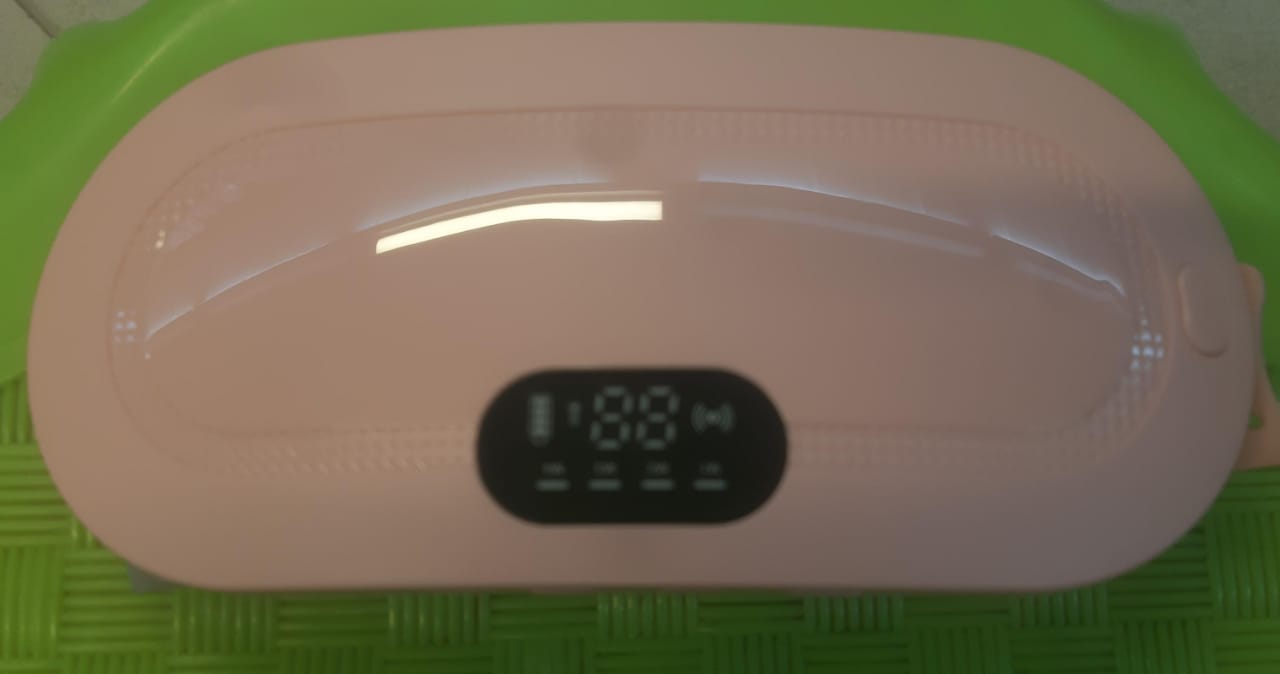 Electric Period Cramp Massager Vibrator Heating Belt for Menstrual Relief Pain Waist Stomach Warming Women Gift Box Packing(random color ) - Image 4
