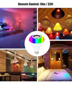 Smart LED Light Bulb with Built-in Bluetooth Speaker and Remote Control