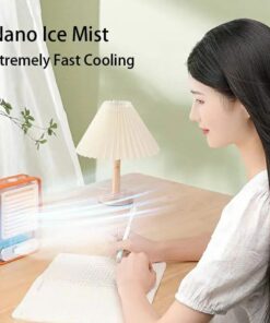 Portable Desktop Air Conditioner USB Mini Air Cooler Fan Water Cooling Fan with 3 Speed Spray Humidifier Purifier for Car Home Rechargeable
